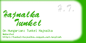 hajnalka tunkel business card